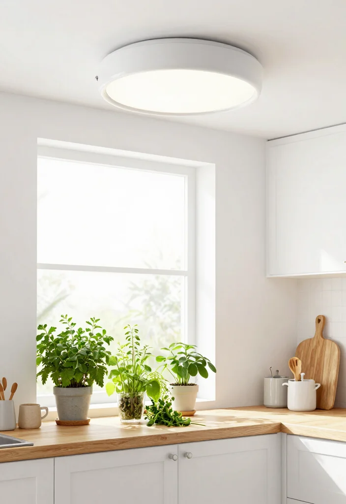 15 Flush Mount Ceiling Light Ideas for Low Ceilings Under 8 Feet - 13. Sleek White Flush Mount 1