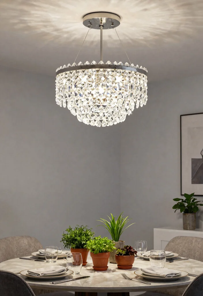 15 Flush Mount Ceiling Light Ideas for Low Ceilings Under 8 Feet - 4. Modern Crystal Flush Mount 1
