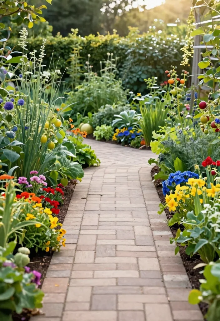 15 Front Yard Paver Ideas That Don't Require Heavy Equipment - 11. Edible Landscaping 1