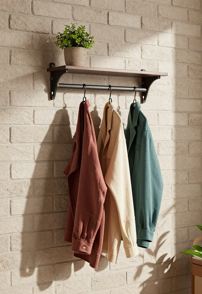 15 Outdoor Clothes Line Ideas That Don't Ruin Your Backyard View - 1. Vertical Wall-Mounted Racks 1