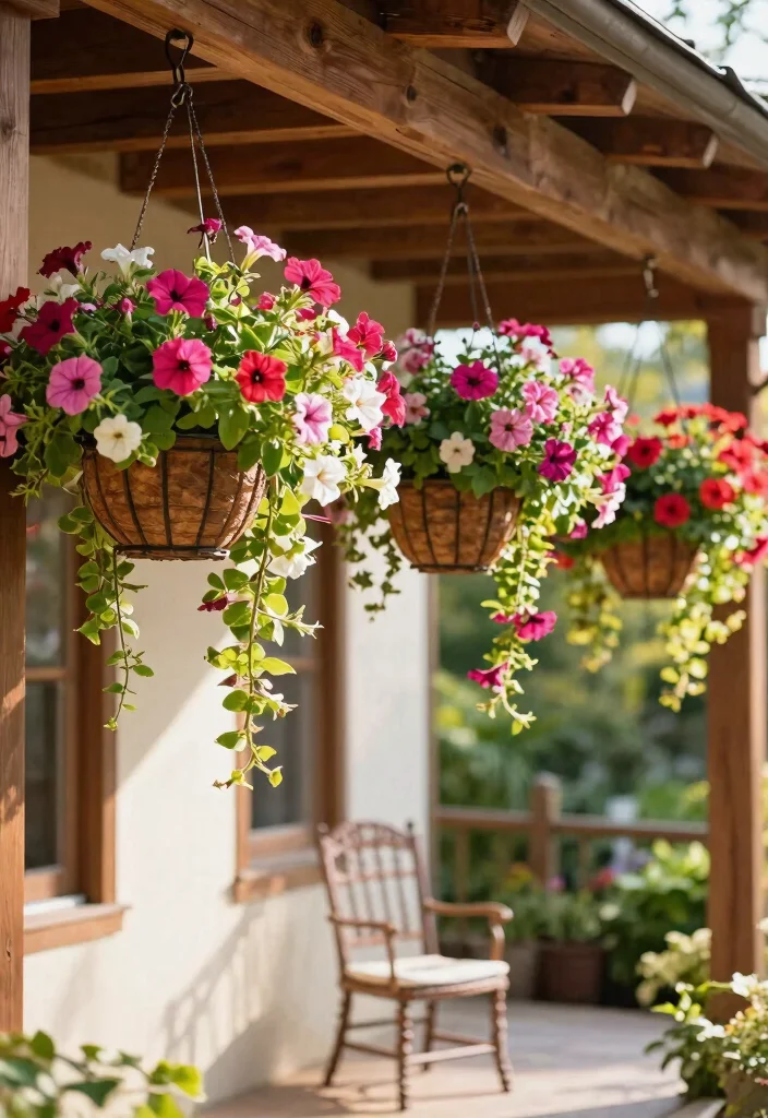 15 Outdoor Planters Front Door Ideas for Small Entry Spaces 5 15 Outdoor Planters Front Door Ideas for Small Entry Spaces - 4. Hanging Flower Baskets 1
