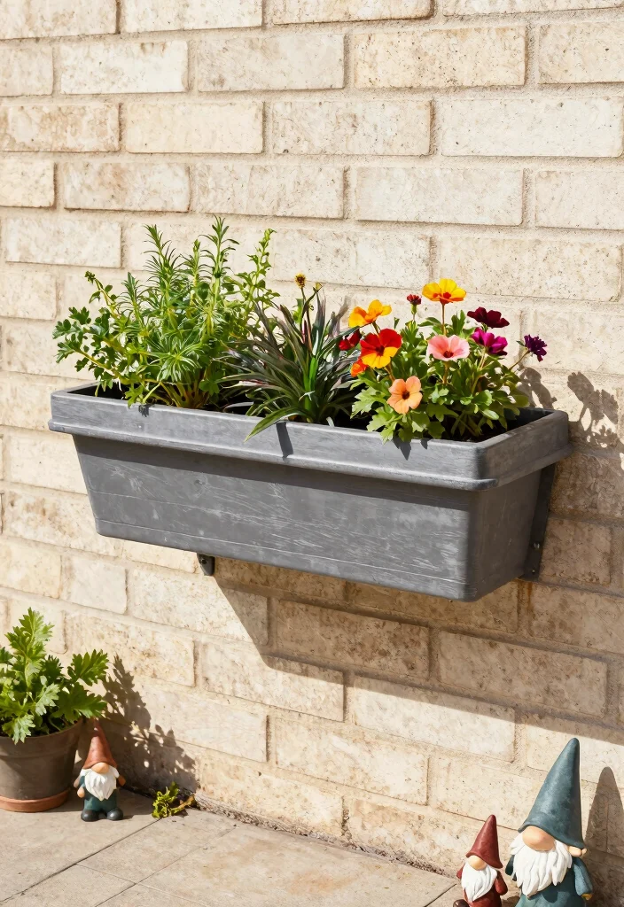 15 Outdoor Planters Front Door Ideas for Small Entry Spaces 9 15 Outdoor Planters Front Door Ideas for Small Entry Spaces - 8. Repurposed Gutter Planters 1