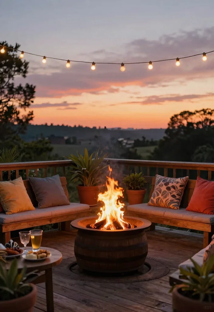 15 Patio Fireplace Ideas on a Budget Without a Full Masonry Build 2 15 Patio Fireplace Ideas on a Budget Without a Full Masonry Build - 1. Barrel Fire Pit: Rustic Charm 1