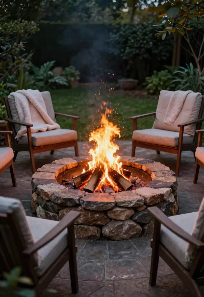 15 Patio Fireplace Ideas on a Budget Without a Full Masonry Build 15 15 Patio Fireplace Ideas on a Budget Without a Full Masonry Build - 14. Fire Ring: Simple Yet Effective 1