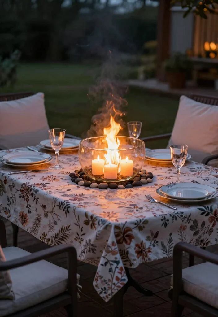 15 Patio Fireplace Ideas on a Budget Without a Full Masonry Build 4 15 Patio Fireplace Ideas on a Budget Without a Full Masonry Build - 3. DIY Tabletop Fireplace: Space-Saving Wonder 1