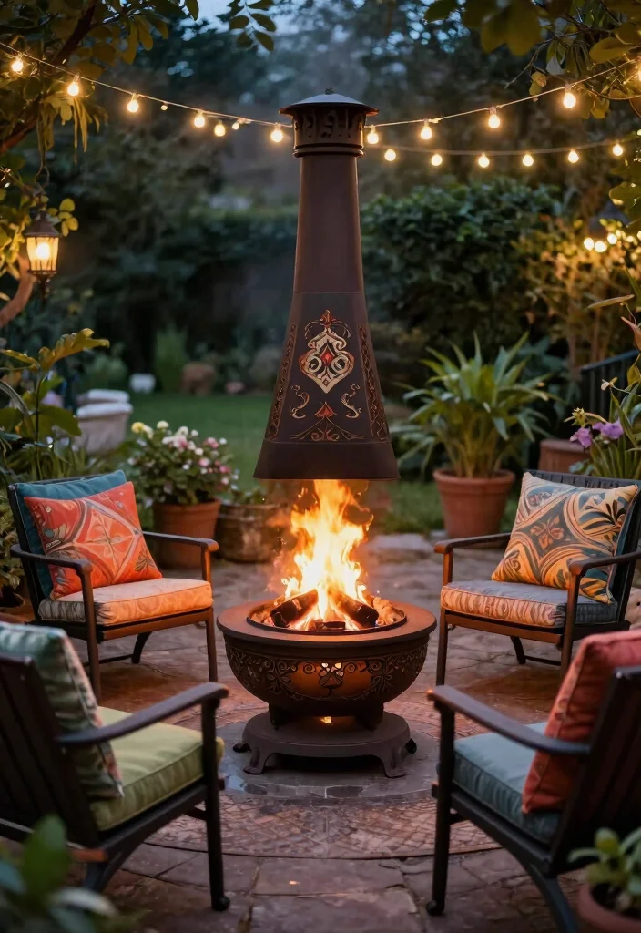 15 Patio Fireplace Ideas on a Budget Without a Full Masonry Build 8 15 Patio Fireplace Ideas on a Budget Without a Full Masonry Build - 7. Chiminea: A Classic Touch 1