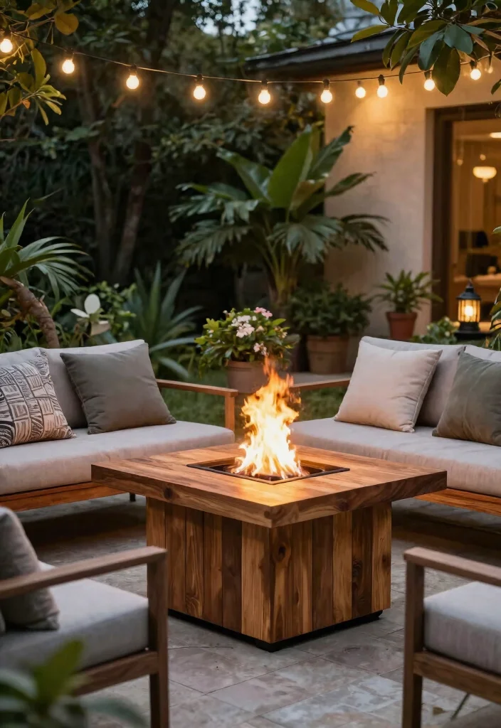 15 Patio Fireplace Ideas on a Budget Without a Full Masonry Build 9 15 Patio Fireplace Ideas on a Budget Without a Full Masonry Build - 8. Fire-Table DIY Project: One-of-a-Kind 1
