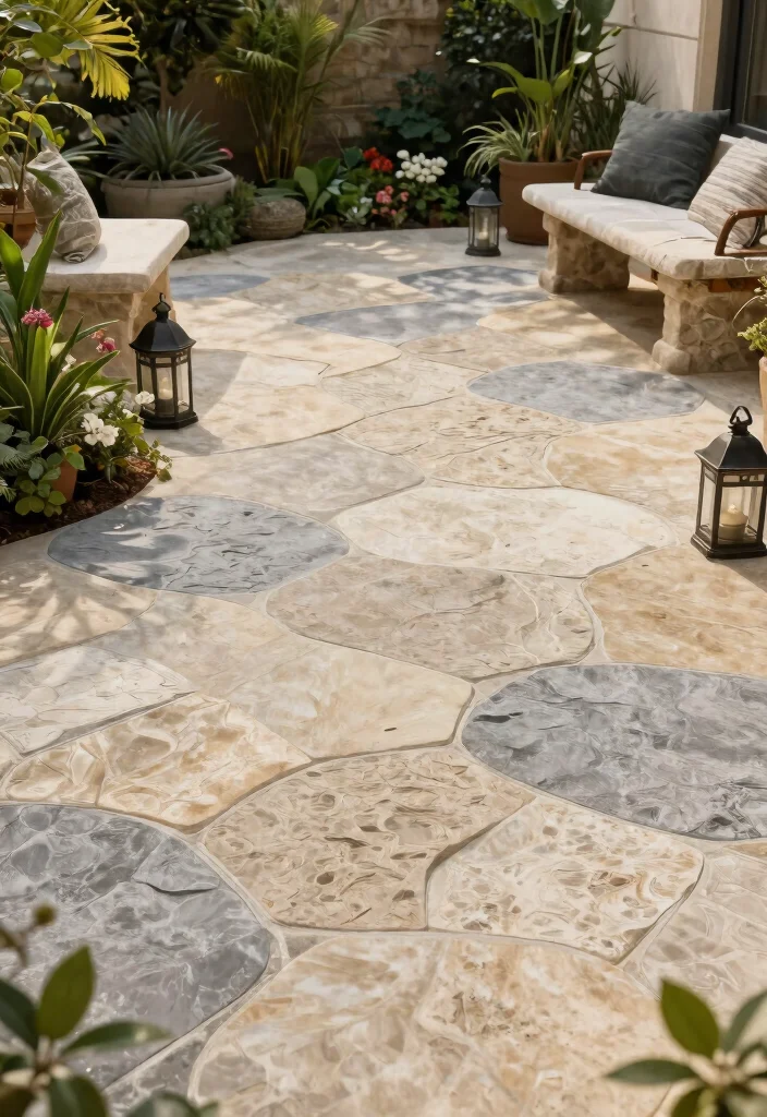 15 Patio Tiles Over Concrete That Don't Require Removal 14 15 Patio Tiles Over Concrete That Don't Require Removal - 13. Textured Stone Tiles 1