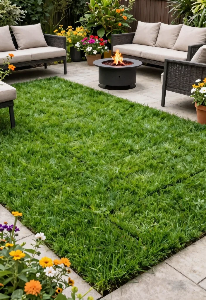 15 Patio Tiles Over Concrete That Don't Require Removal 15 15 Patio Tiles Over Concrete That Don't Require Removal - 14. Creative Grass Pavers 1