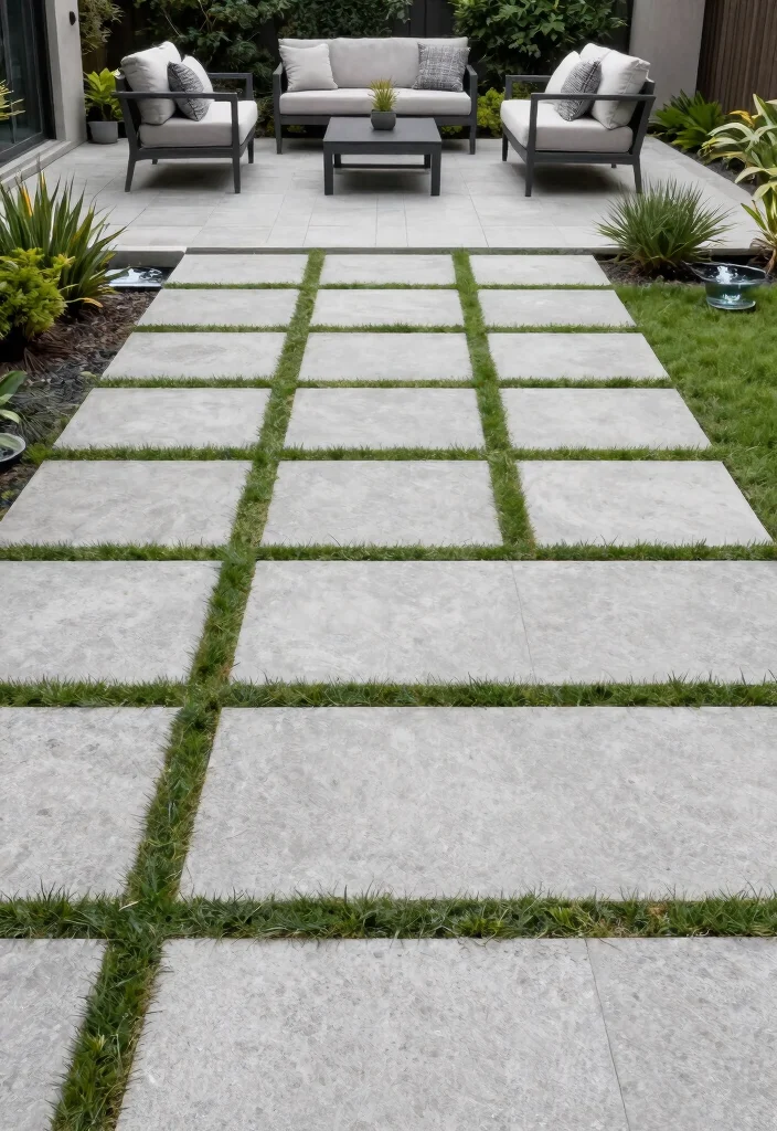 15 Patio Tiles Over Concrete That Don't Require Removal 4 15 Patio Tiles Over Concrete That Don't Require Removal - 3. Sleek and Modern Concrete Pavers 1
