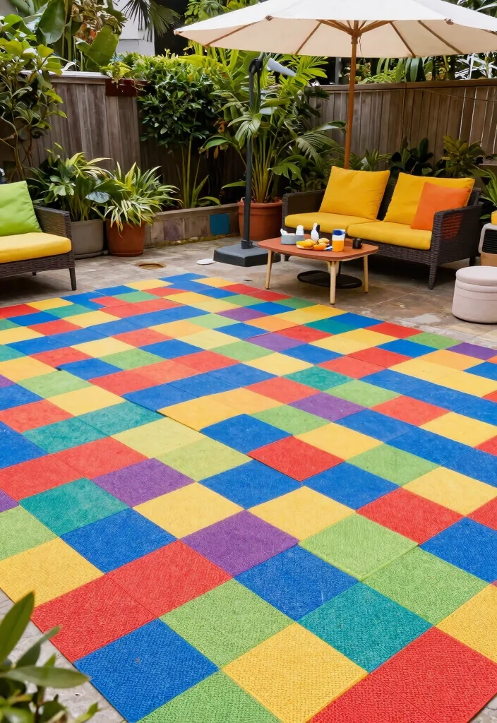 15 Patio Tiles Over Concrete That Don't Require Removal 9 15 Patio Tiles Over Concrete That Don't Require Removal - 8. Low-Maintenance Rubber Tiles 1