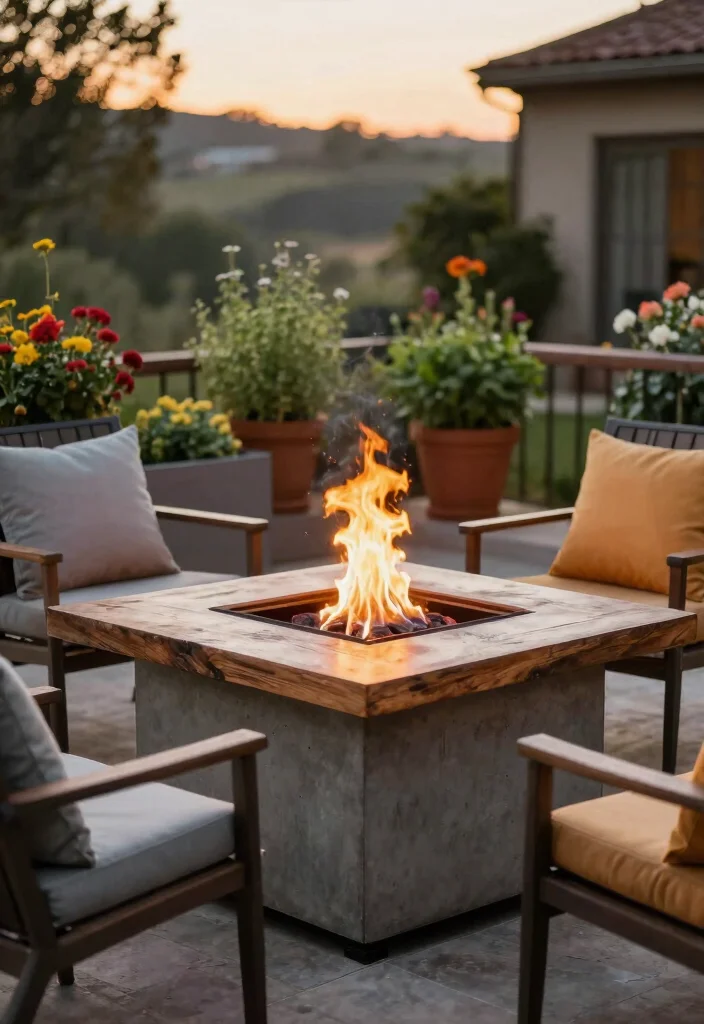 15 Smokeless Fire Pit Ideas for Small Patios Without Smoke Drift - 1. Stylish Tabletop Smokeless Fire Pits 1
