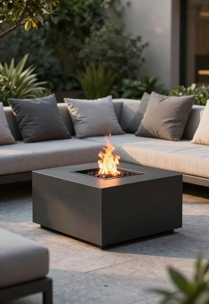15 Smokeless Fire Pit Ideas for Small Patios Without Smoke Drift - 10. Minimalist Fire Pit Designs 1