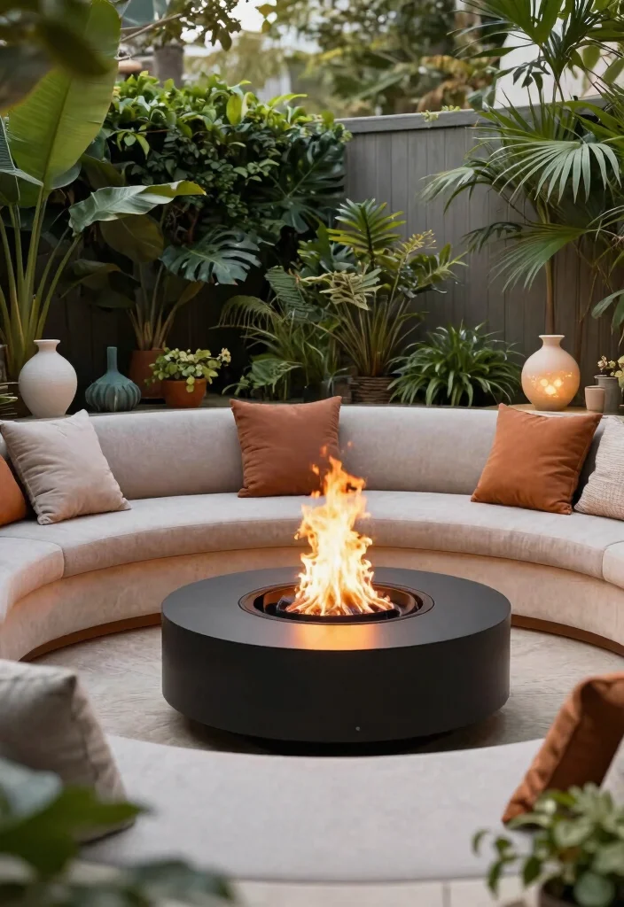 15 Smokeless Fire Pit Ideas for Small Patios Without Smoke Drift - 14. Compact Circular Fire Pits 1