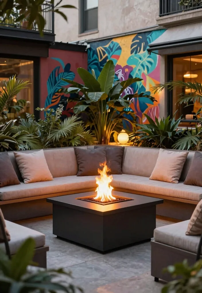 15 Smokeless Fire Pit Ideas for Small Patios Without Smoke Drift - 3. Fire Pit Benches for Cozy Seating 1
