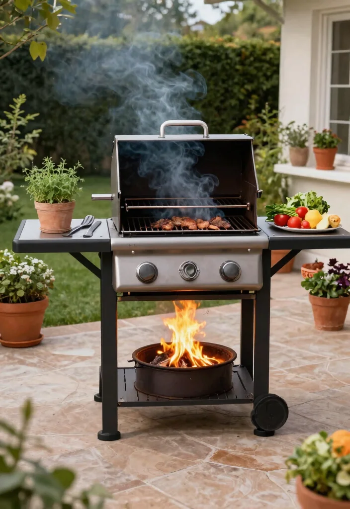 15 Smokeless Fire Pit Ideas for Small Patios Without Smoke Drift - 8. Fire Pits with Grills for Cooking 1
