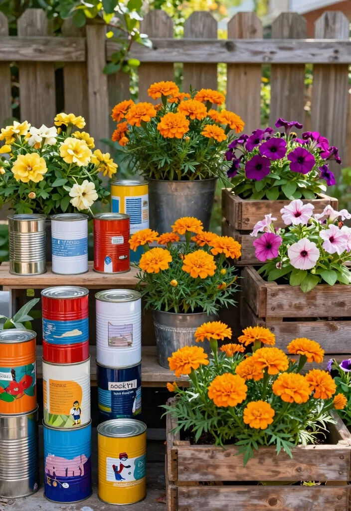 15 Summer Flower Pots That Bloom All Season Without Replanting - 11. Recycled Container Gardening 1