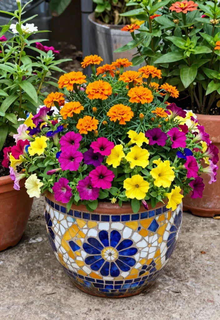 15 Summer Flower Pots That Bloom All Season Without Replanting - 3. Colorful Container Combinations 1
