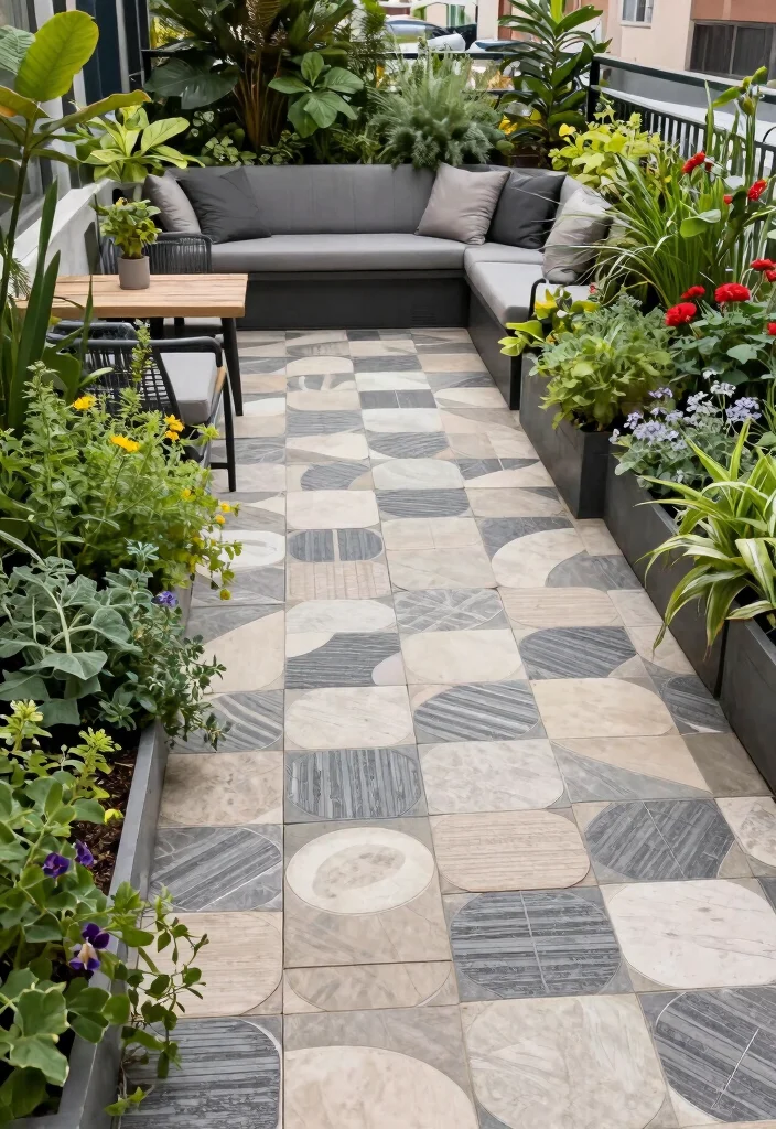 15 Terrace Tiles Outdoor Ideas That Won't Crack in Freeze-Thaw Cycles - 11. Terraced Gardens with Interlocking Tiles: Space-Saving Solutions 1