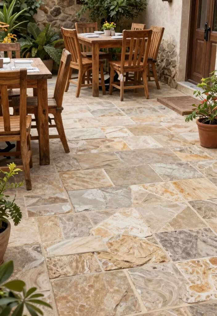 15 Terrace Tiles Outdoor Ideas That Won't Crack in Freeze-Thaw Cycles - 14. Faux Stone Tiles: Cost-effective Elegance 1
