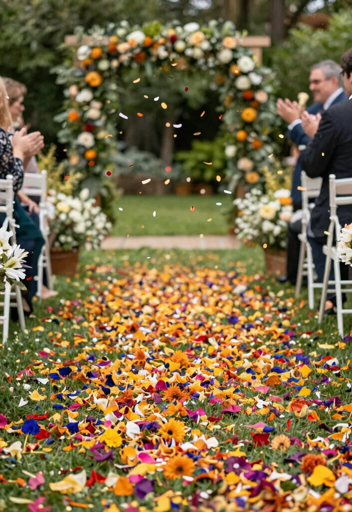 15 Wedding Aisle Decorations Outdoor That Won't Blow Away - 6. Eco-Friendly Confetti 1