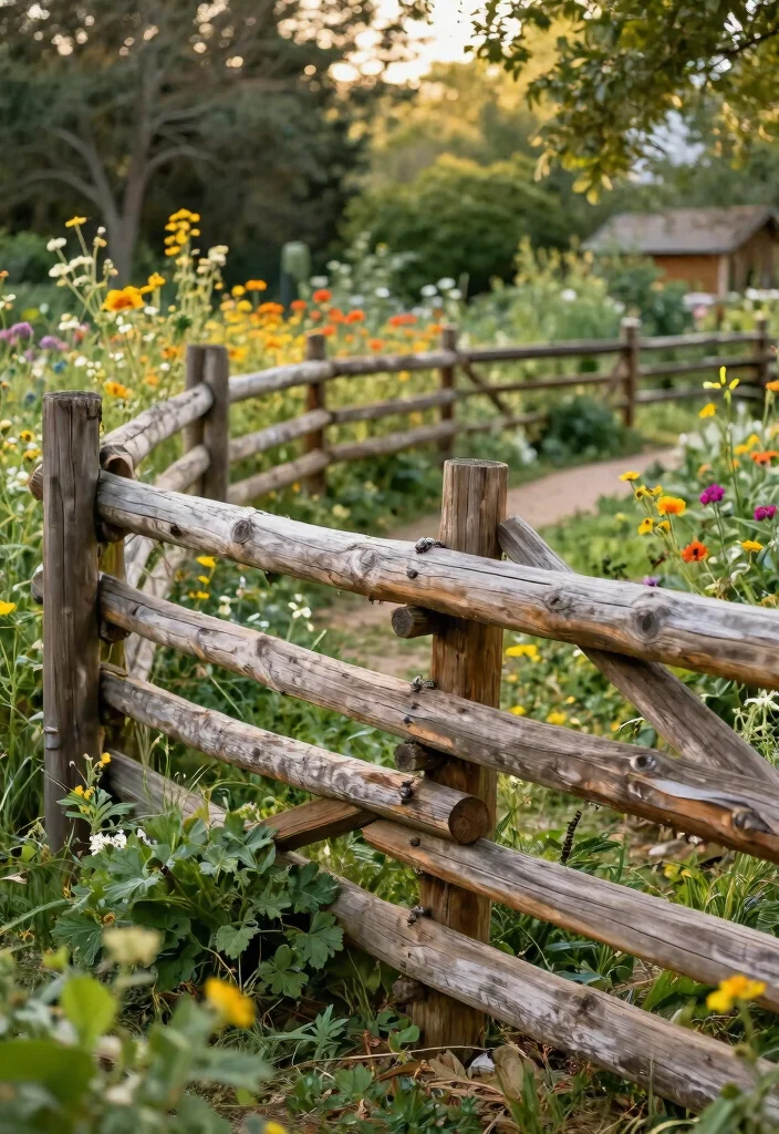 18 Unique Fence Ideas That Hide Eyesores and Boost Curb Appeal 13 18 Unique Fence Ideas That Hide Eyesores and Boost Curb Appeal - 12. Rustic Split Rail Fencing 1