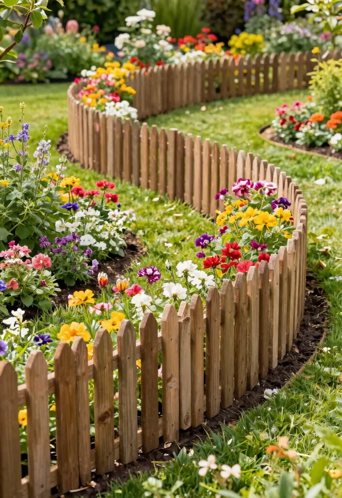 18 Unique Fence Ideas That Hide Eyesores and Boost Curb Appeal 14 18 Unique Fence Ideas That Hide Eyesores and Boost Curb Appeal - 13. Curved Garden Fencing 1