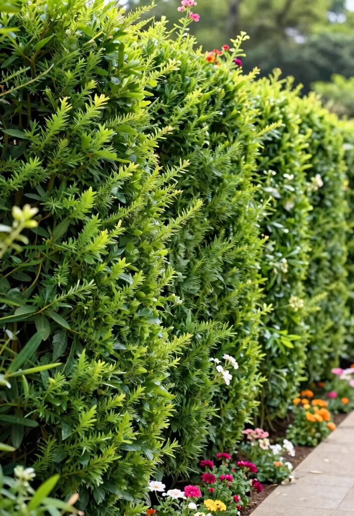 18 Unique Fence Ideas That Hide Eyesores and Boost Curb Appeal 17 18 Unique Fence Ideas That Hide Eyesores and Boost Curb Appeal - 16. Living Fence with Hedging Plants 1
