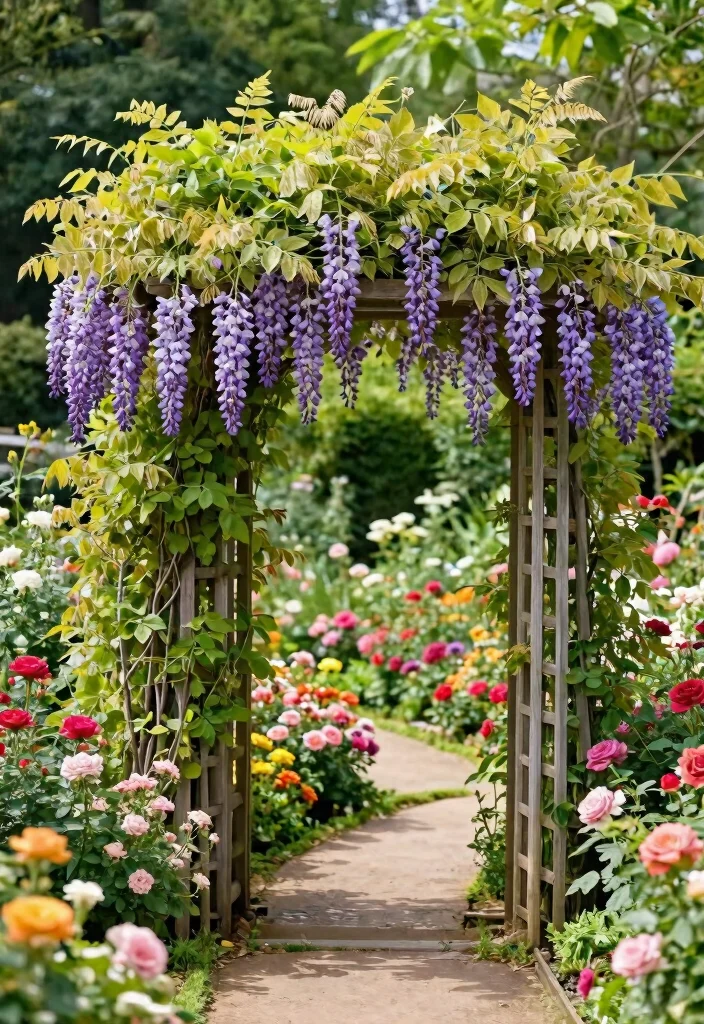 18 Unique Fence Ideas That Hide Eyesores and Boost Curb Appeal 7 18 Unique Fence Ideas That Hide Eyesores and Boost Curb Appeal - 6. Trellis Fences with Climbing Plants 1