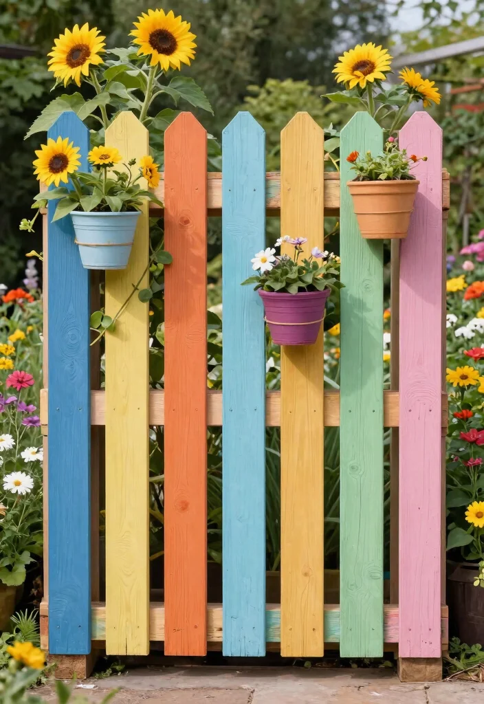 18 Unique Fence Ideas That Hide Eyesores and Boost Curb Appeal 9 18 Unique Fence Ideas That Hide Eyesores and Boost Curb Appeal - 8. Vertical Pallet Fencing 1