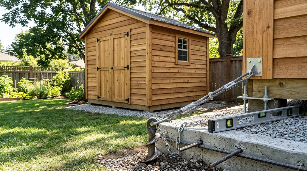 anchoring a storage shed safely