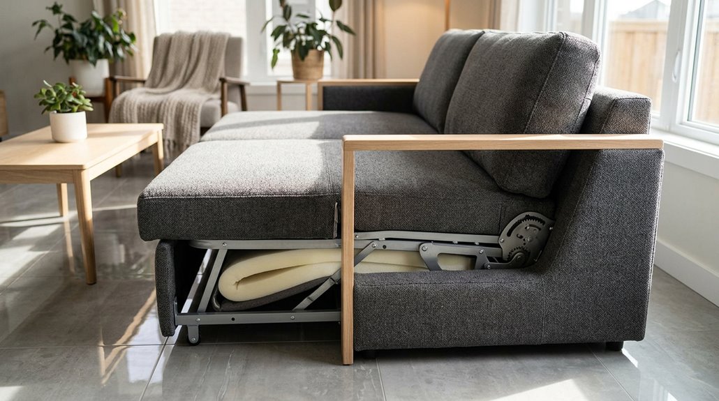 couch converts to sleeping surface