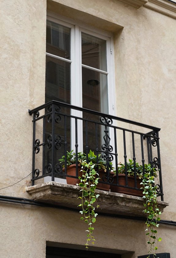 decorative railing no outdoor space
