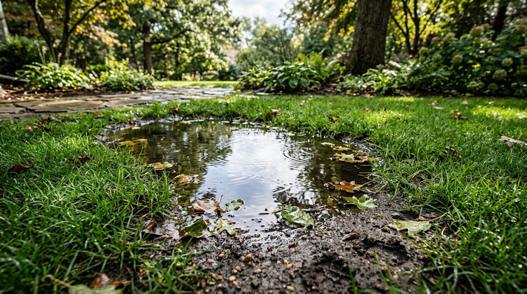 getting rid of backyard standing water