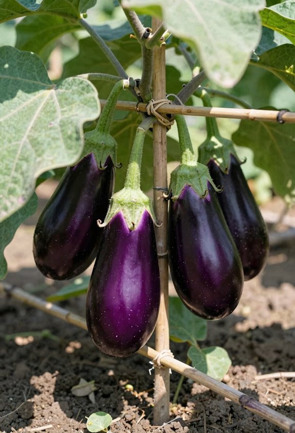 heavy eggplants need staking support