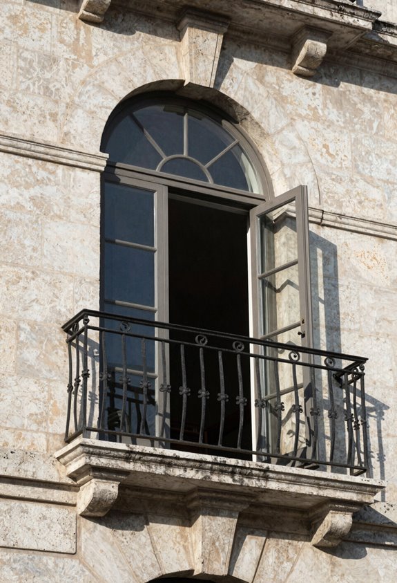 juliet balcony narrow exterior platform