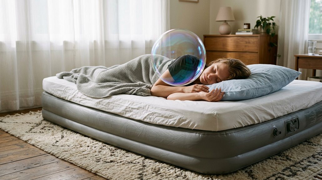 safe sleep on bubble filled air mattress