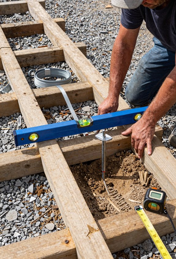 set up skids anchor corners