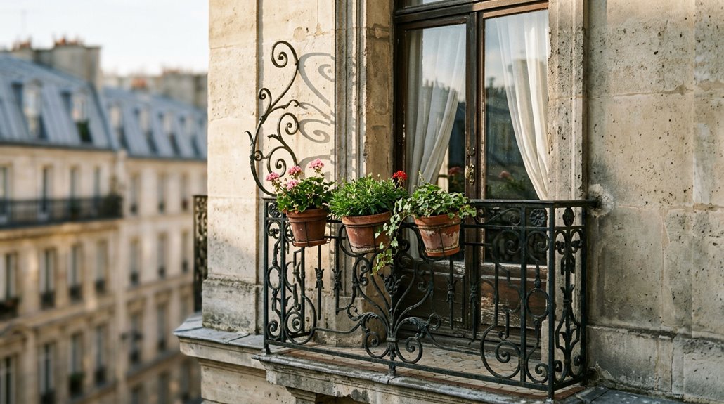 small balcony off interior doorway