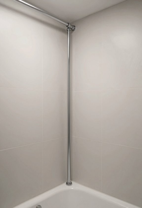 standard shower rod height 75 77 inches