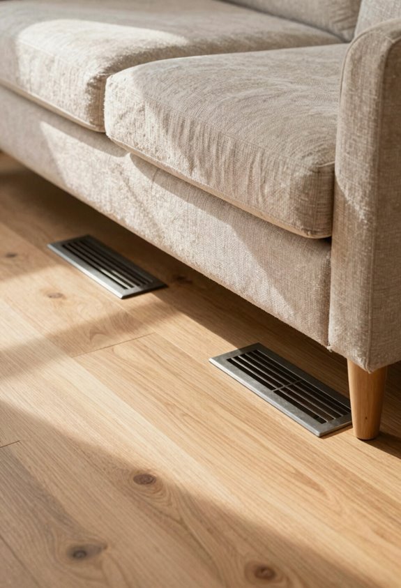 two inch airflow under couch airflow