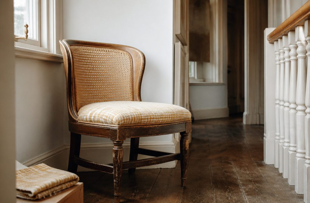 Vintage chairs in varied styles and finishes arranged in a home